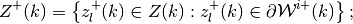 Z^{+}(k) = \left\{ z^{+}_l (k) \in Z(k) : z^{+}_l (k) \in \partial\mathcal{W}^{i+}(k) \right\};