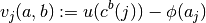 v_j(a,b) := u(c^b(j))-\phi(a_j)