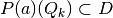 P(a)(Q_k) \subset D
