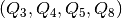 (Q_3, Q_4, Q_5, Q_8)