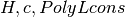 H, c, PolyLcons