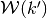 \mathcal{W}(k')