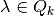 \lambda \in Q_k
