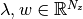 \lambda,w \in \mathbb{R}^{N_{z}}